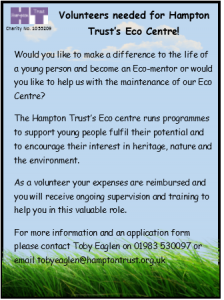 Hampton Trust Volunteer advert